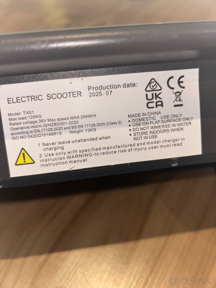 🛴 Elektrická kolobežka TX01 36V – ČISTO NOVÁ (07/2025) - 4