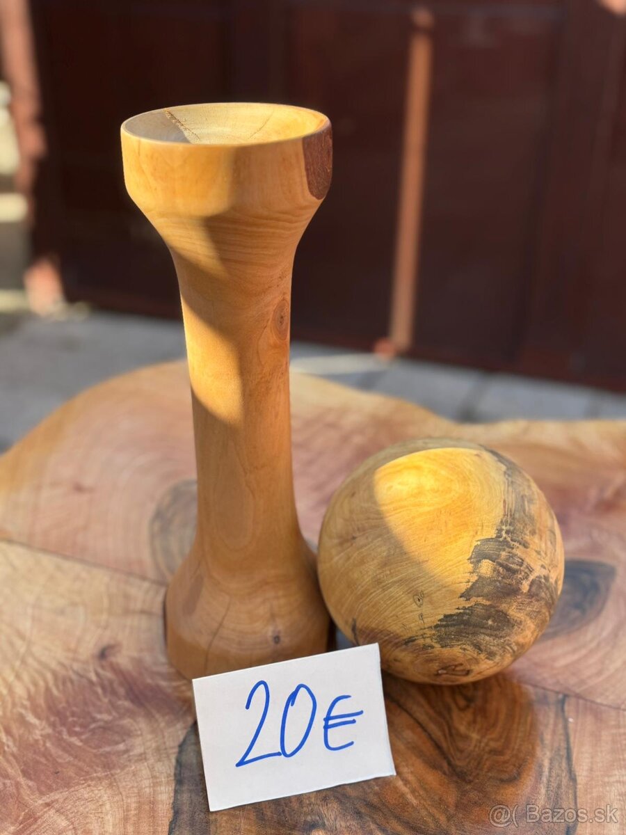 Svietniky z dreva, ručná praca - 4
