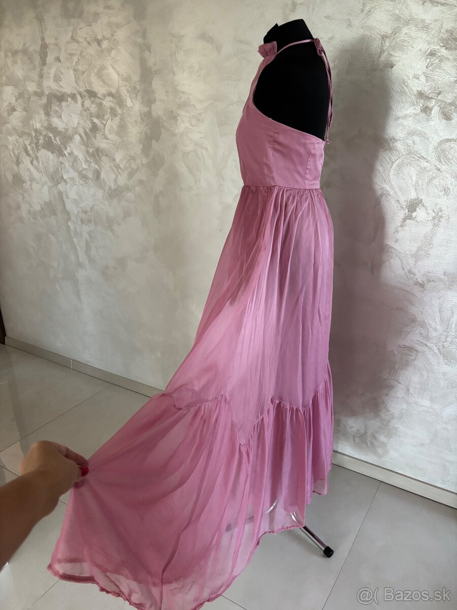 Spoločenské hodvábne šaty - 4