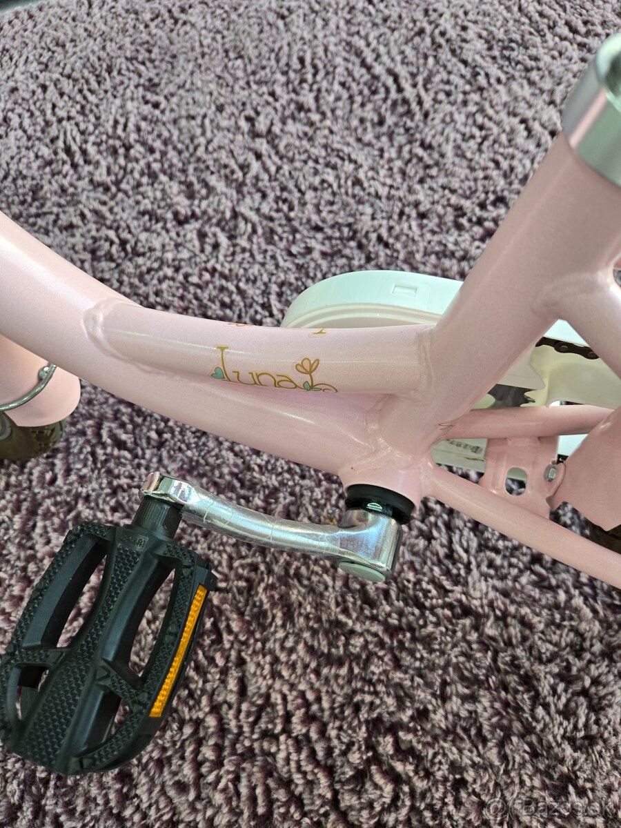 Ruzovy retro bicykel kenzel Luna s košíkom - 4