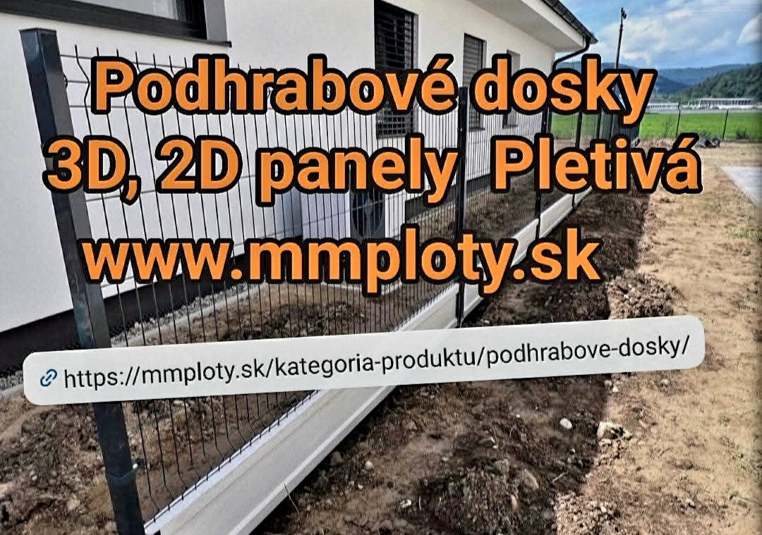 Betonovy plot , podhrabové dosky 3d,2d montáž - 4