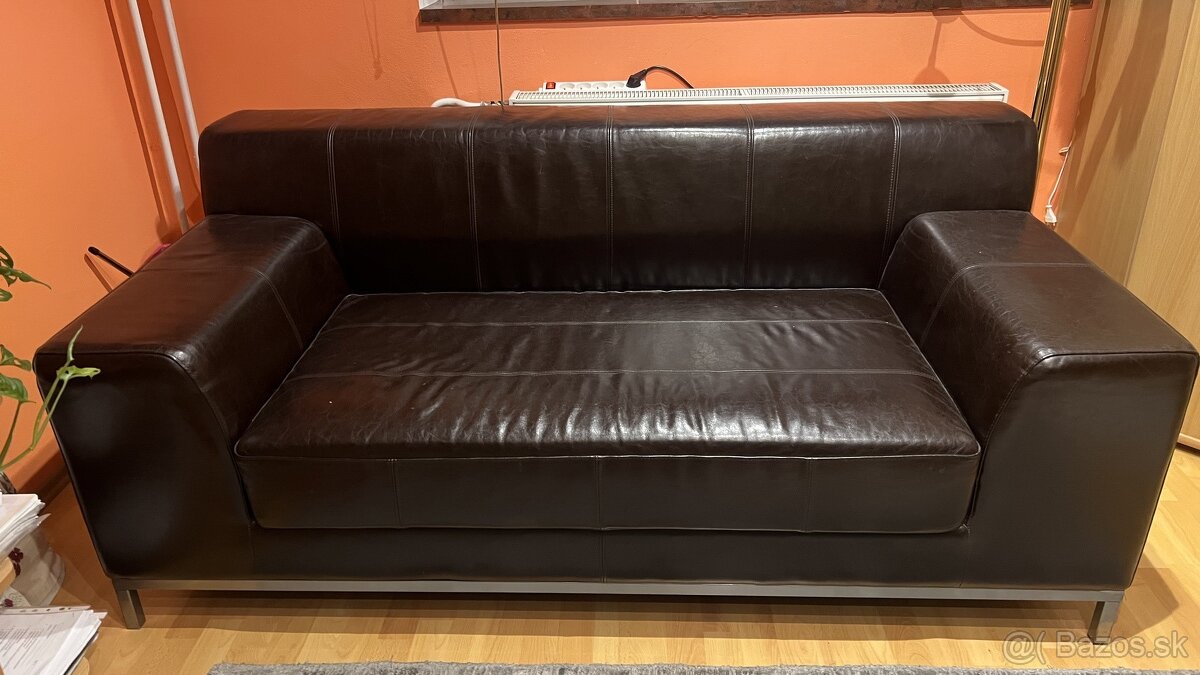 IKEA Kožená 2 pohovka/sedačka - 4