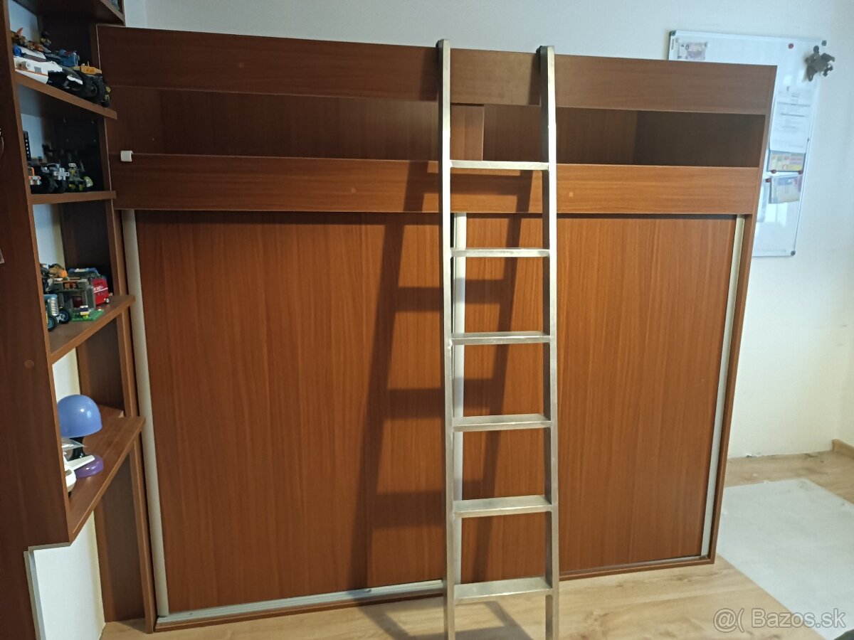 Poschodová posteľ so skriňou - 4