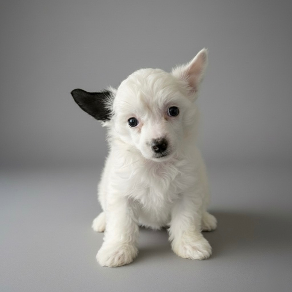 Čínsky chocholatý pes -labutienka (osrstena varieta) - 4