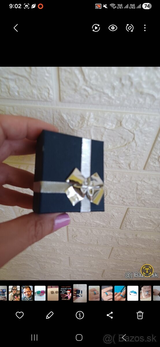 Strieborný opálový prsteň v.55 - 4