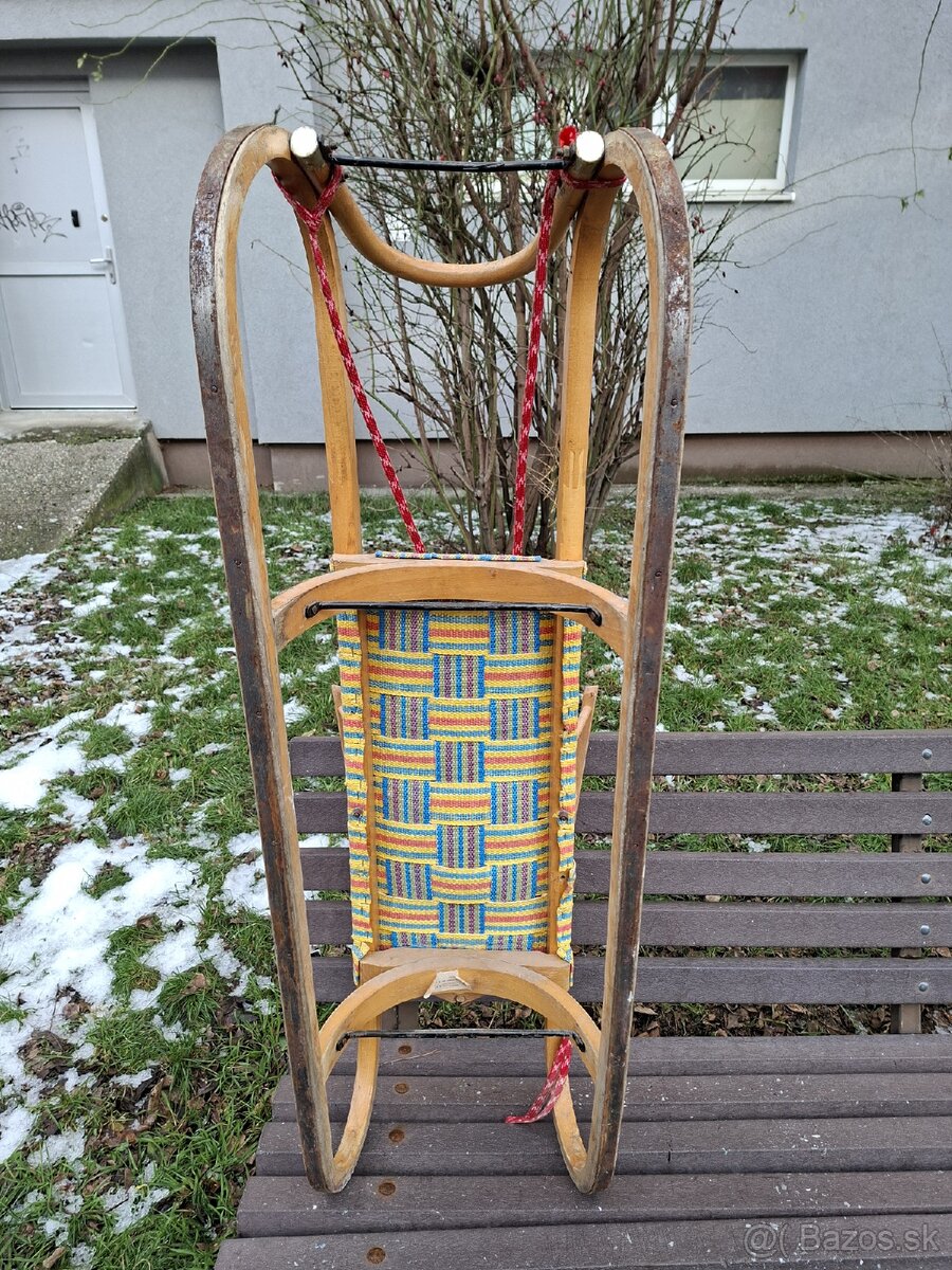 Drevené sánky s operadlom - 4