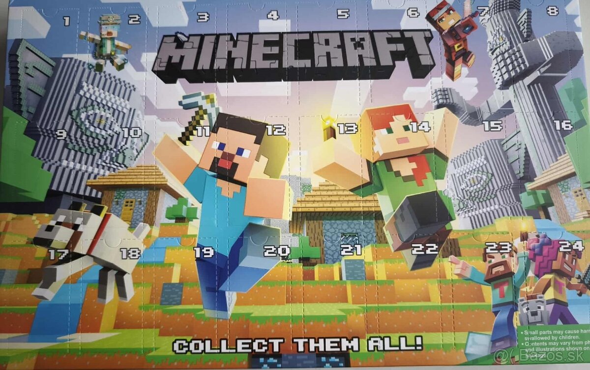 Adventný kalendár - postavičky Minecraft, Spiderman, Stitch - 4