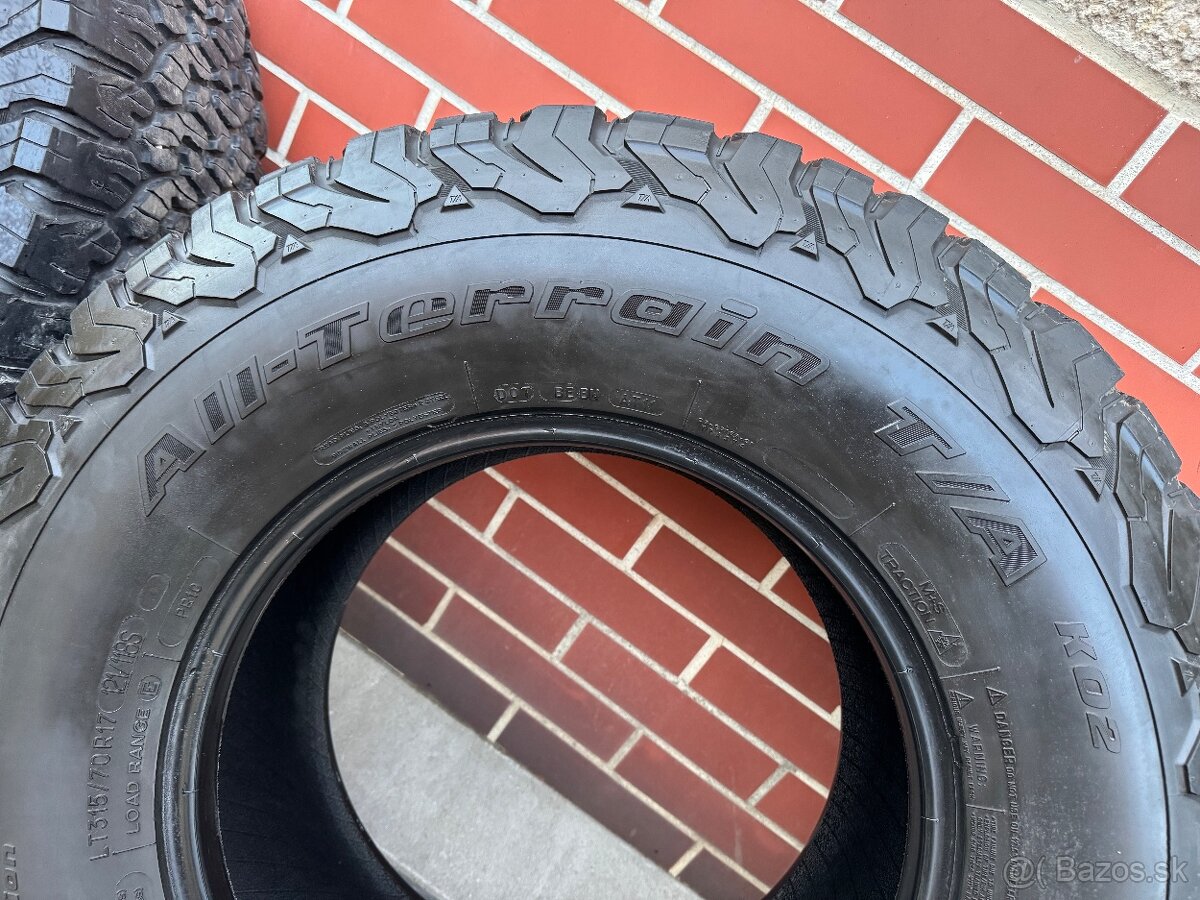 Predám offroad pneu 315/70 r17 315/70/17 4x4 R17 SUV M+S Pre