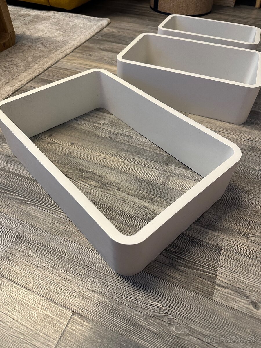 Police 3ks drevené biele - 4