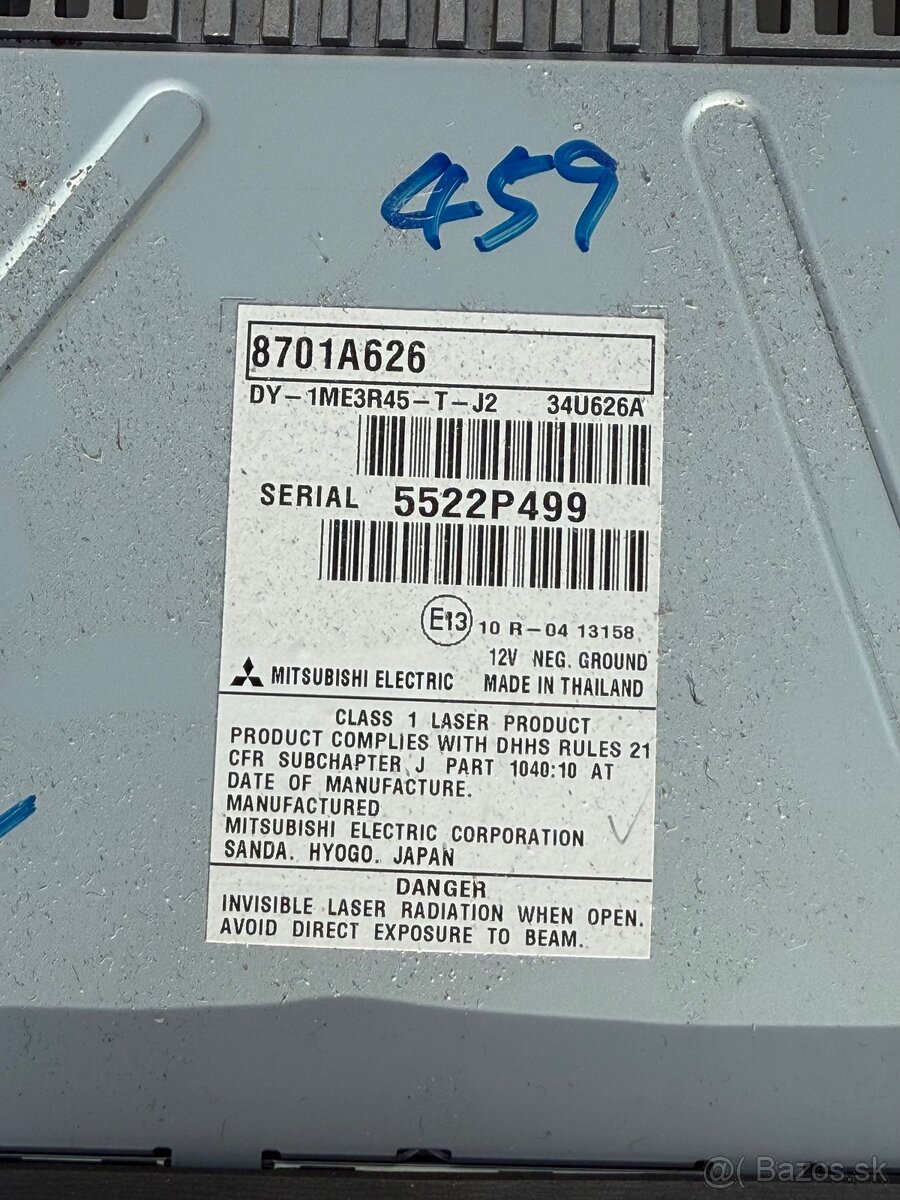 Rádio aj s rámom Citroën C4, Mitsubishi ASX, P4008 - 4