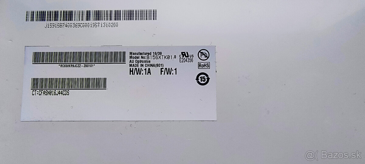 LCD display 15.6" 1366x768 LED 40pin eDP Slim Dotykový - 4