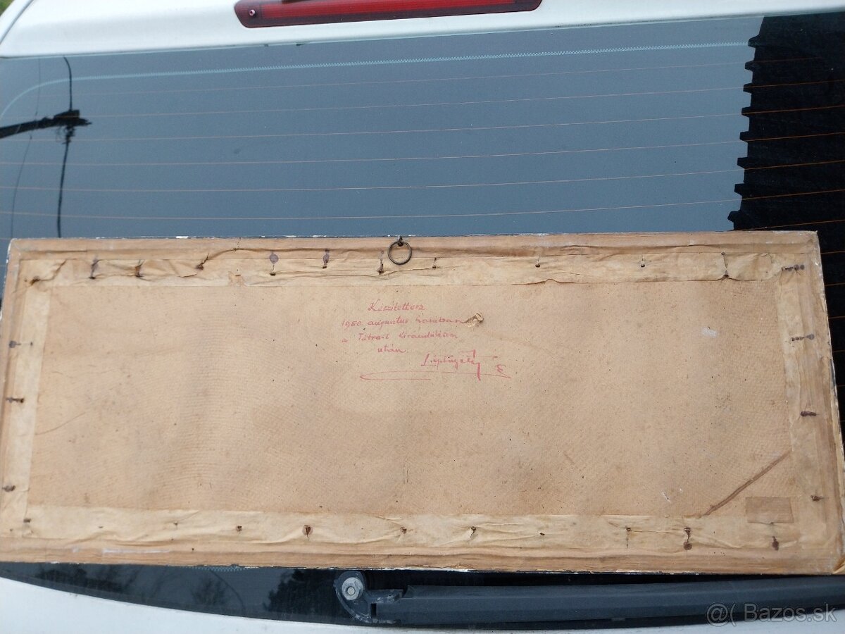 Obraz " Pohľad na Vysoké Tatry z Popradu" z roku 1950 - 4