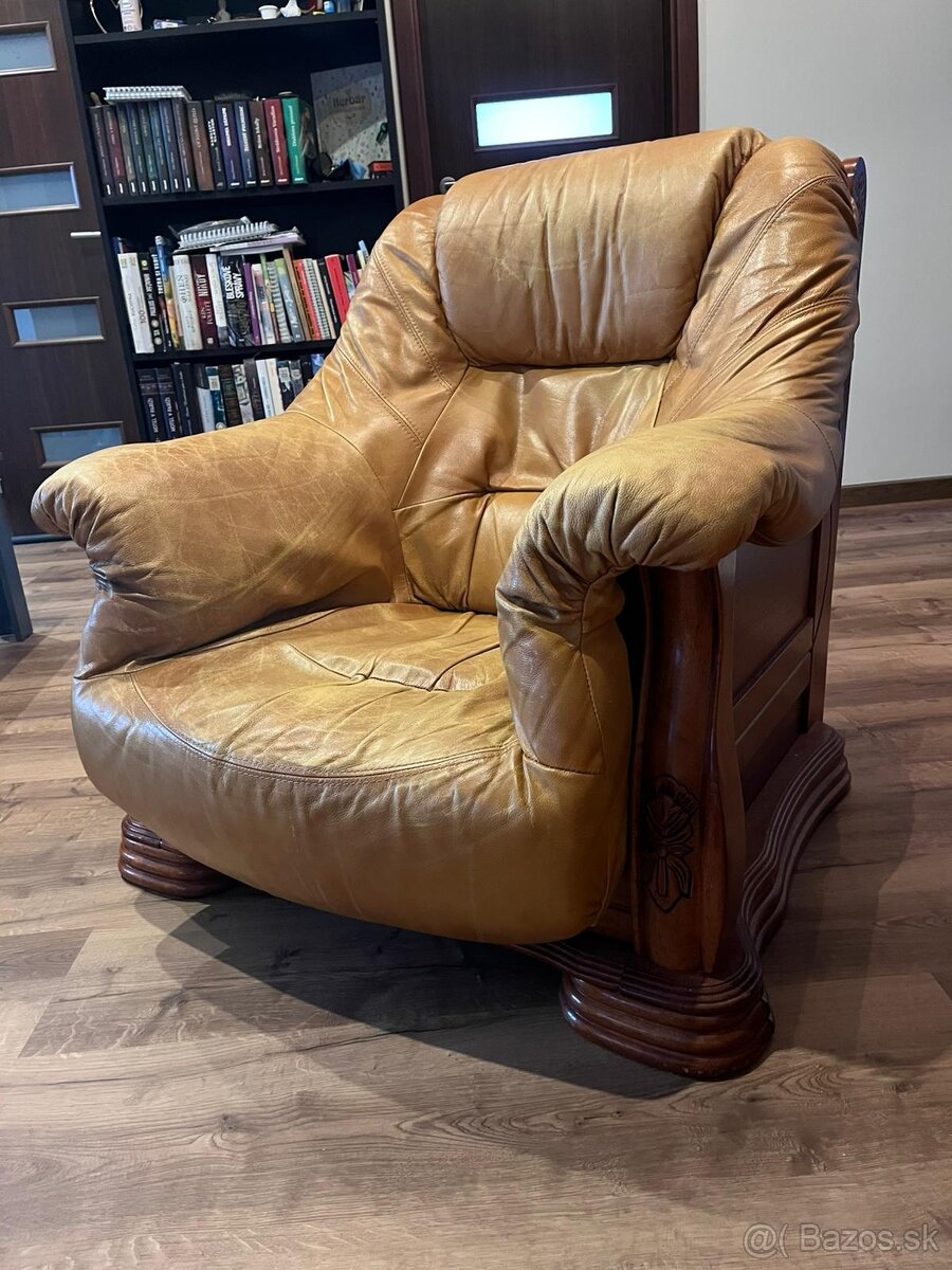 kožená sedacia súprava 3+1+1 - 4