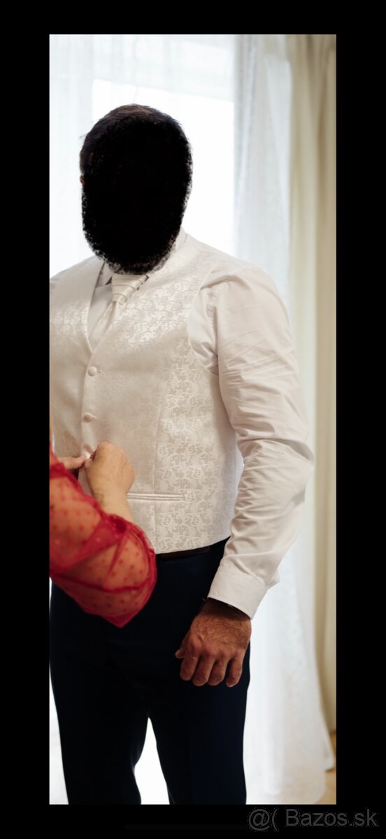 Svadobná vesta s kravatou - 4