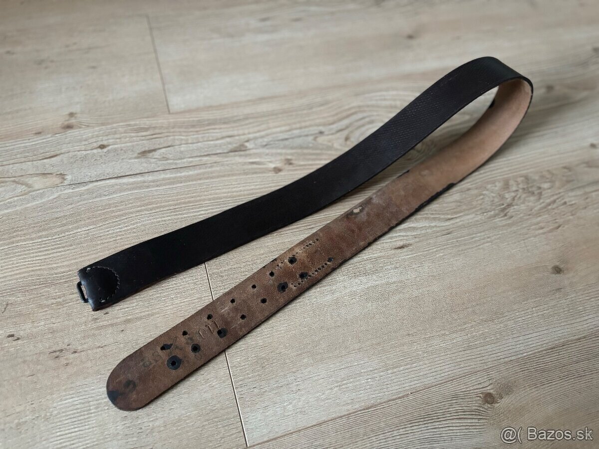 Vojenský opasok/remeň ČSĽA 110cm koža - nový, STARÝ TYP - 4