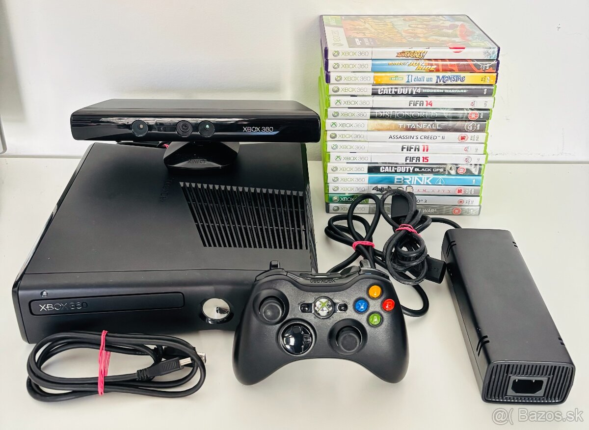 XBOX 360 Slim 4GB + kinect + 15 hier - 4