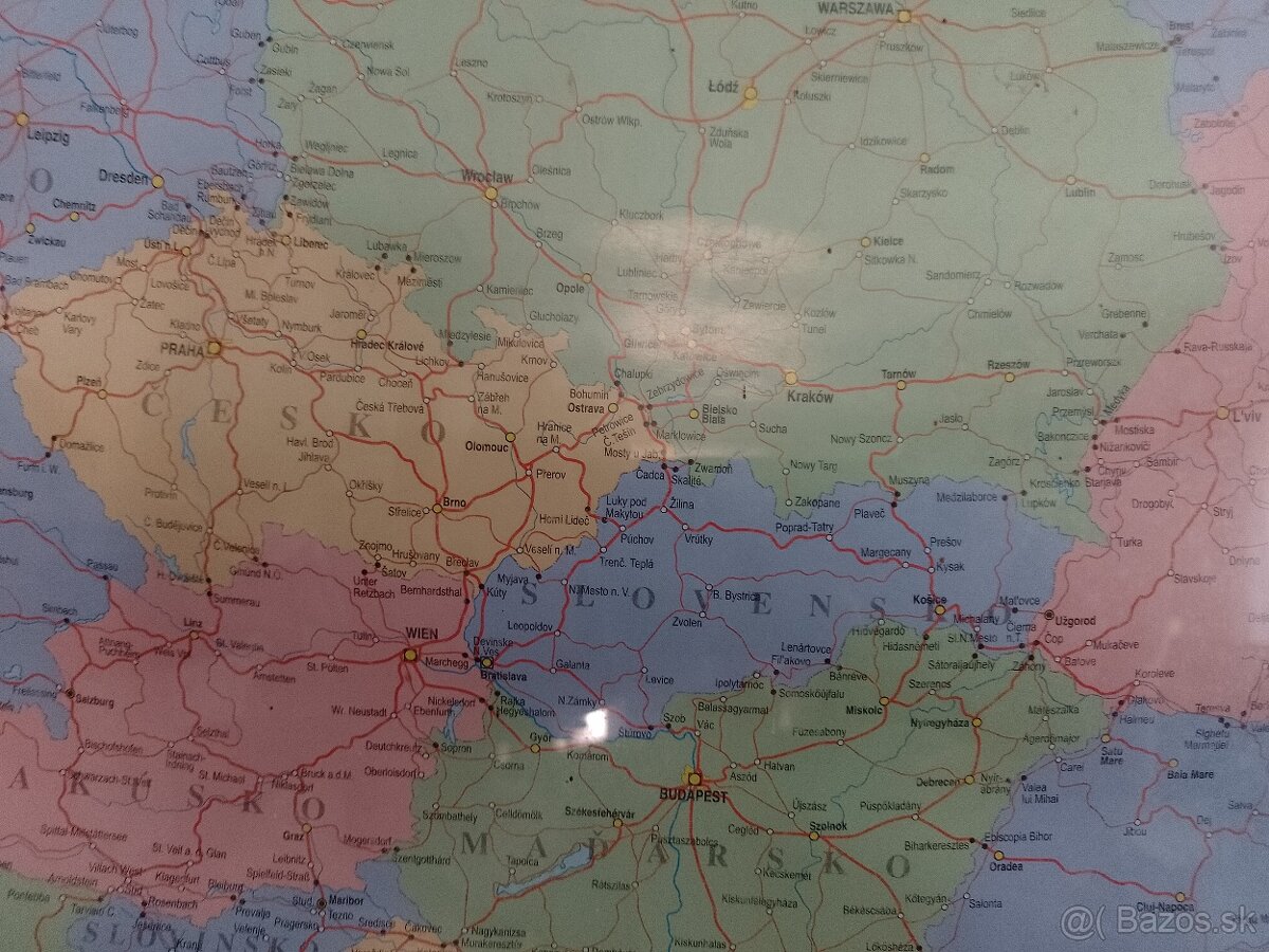 Mapa Železnicna sieť europy - 4