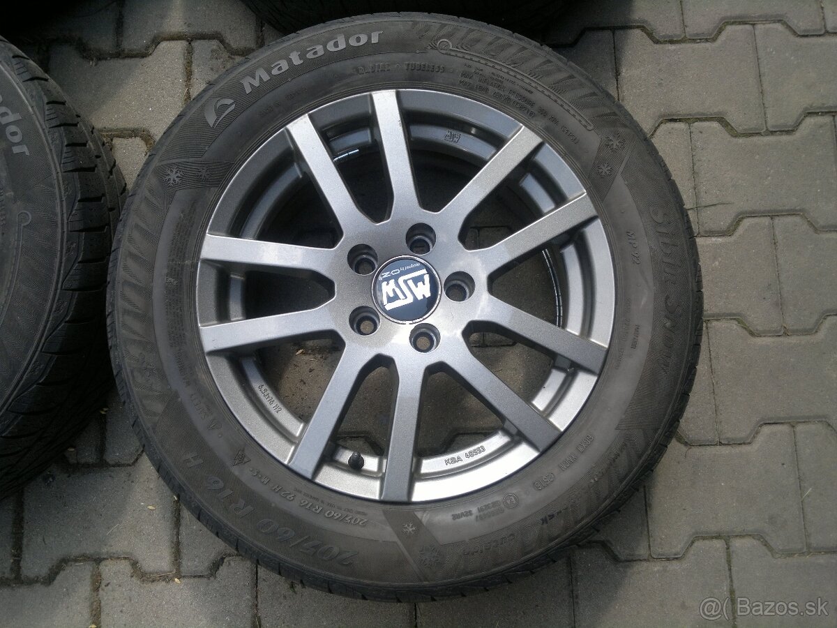 Elektrony MSW OZ SHARAN 5x112 r16, zimné pneu. 205/60 r16 - 4