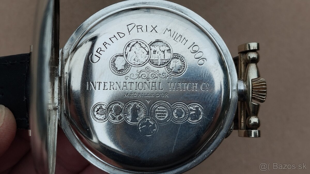 Krásné starožitné stříbrné hodinky IWC Schaffhausen - 4