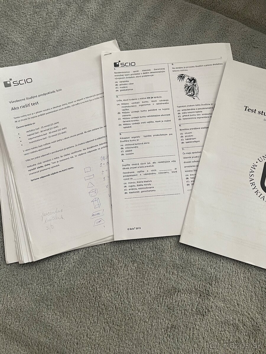 Scio test obecnych studijnych predpokladov - 4