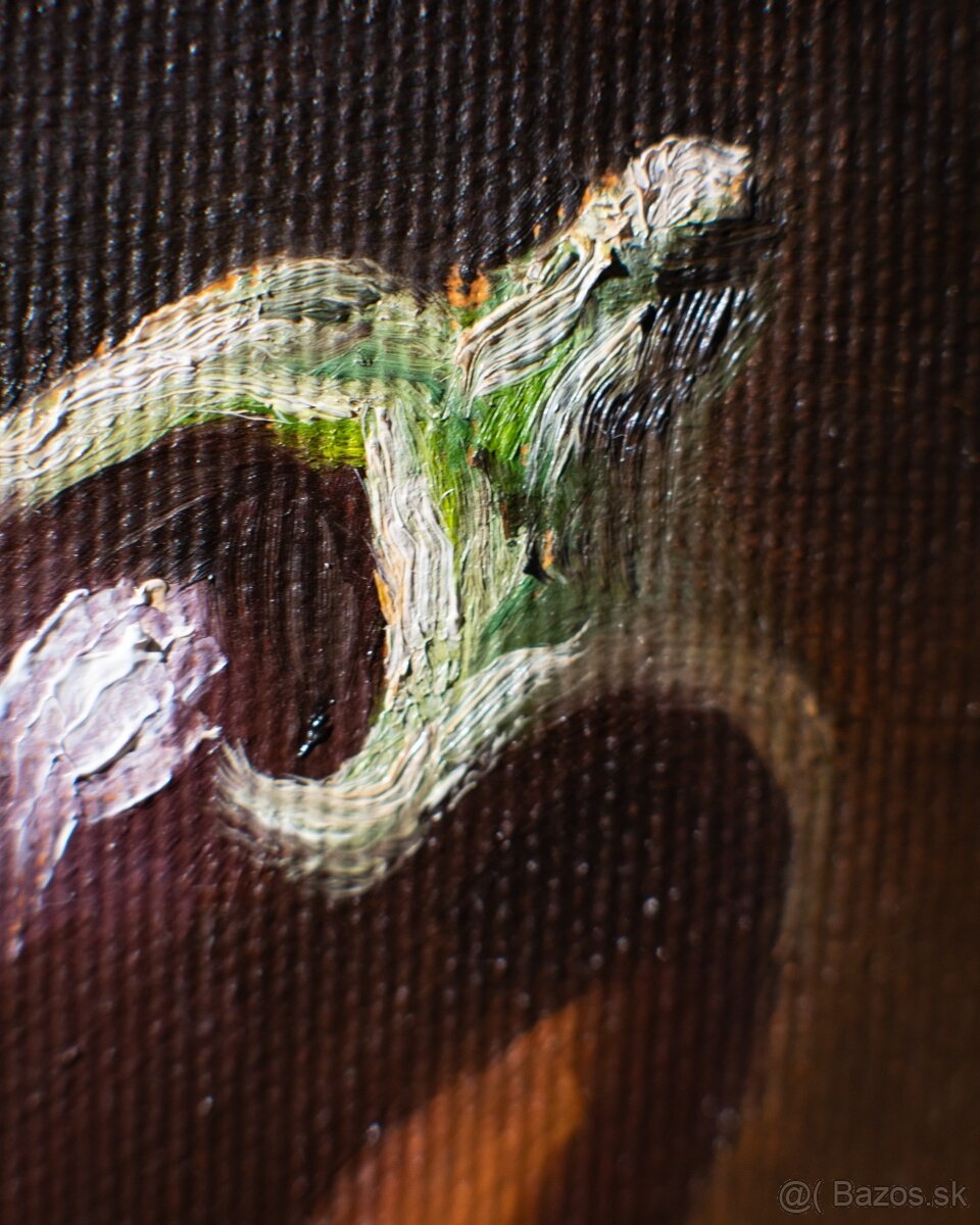 Zátišie s tekvicami - tradičná olejomaľba - 4