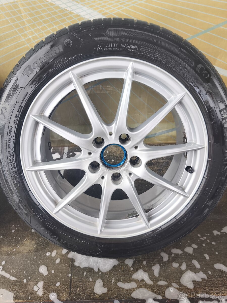 Elektróny R17 5x112 na letných pneu 205/50 Barum Bravuris 5 - 4
