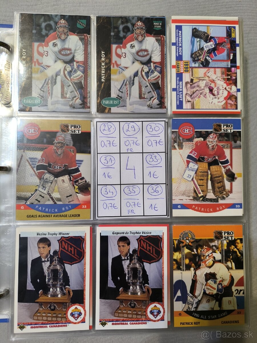 Hokejové kartičky - Patrick Roy 1 - 4