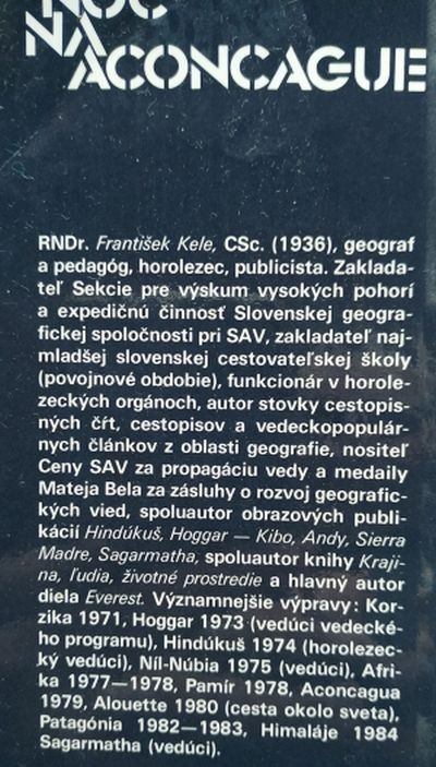 František Kele,  Noc na Aconcague - 4