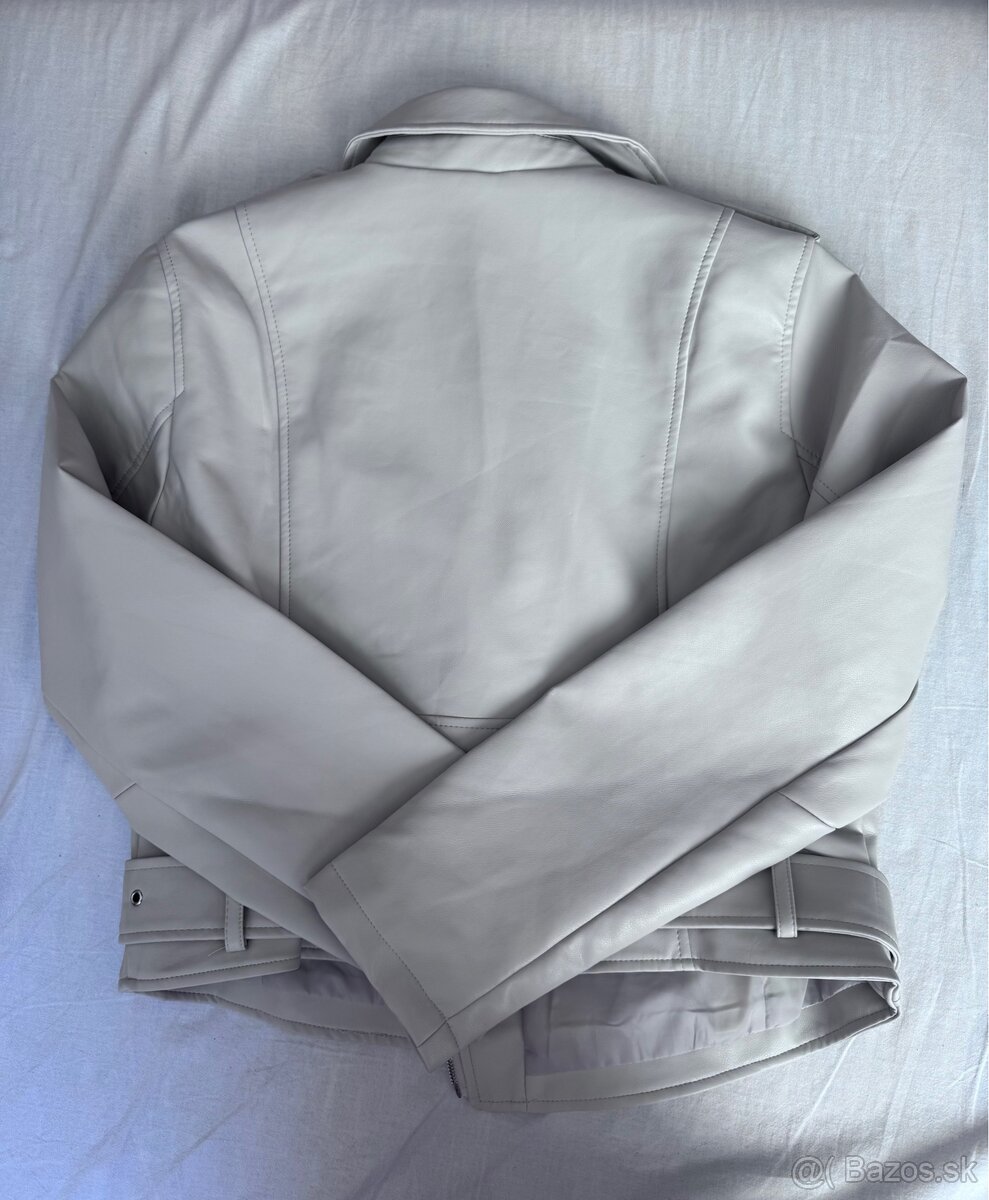 biela kožená bunda Sinsay - 4