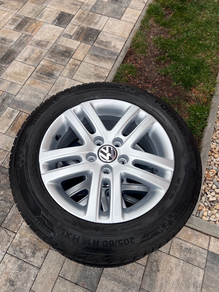 Volkswagen disky 5x112 r16 205/60 r16 +zimné pneumatiky - 4