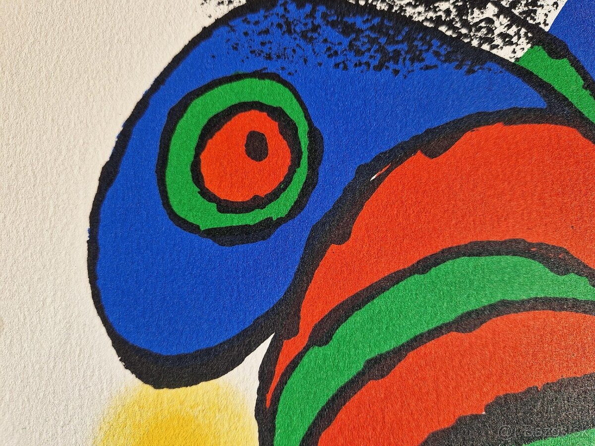 JOAN MIRO - Zľava (Litografia) (Bez rámu), Abstraktný surre - 4