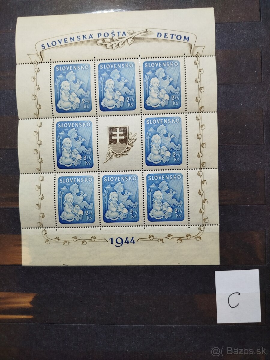 Slovenský štát - Hárček Deťom 1944 - všetky typy - 4