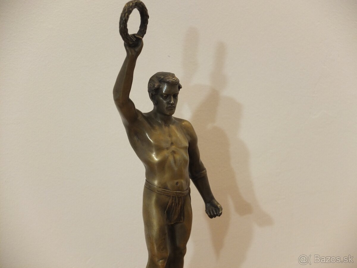 BRONZOVÁ POSTAVA-HANS KECK KOLEM 1900 - 4