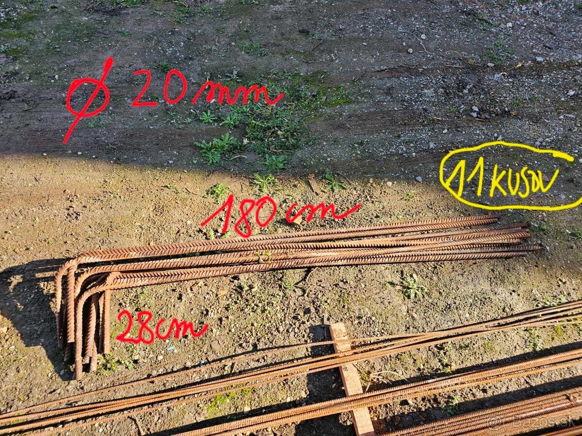 Predám betonársku oceľ-roxory a strmene - 4