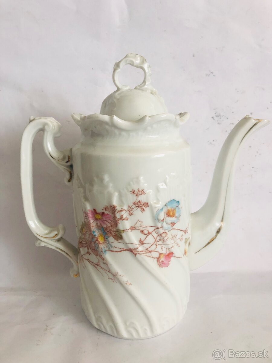 Starozitny secesny cajnik antik vyse 100 rocny - 4