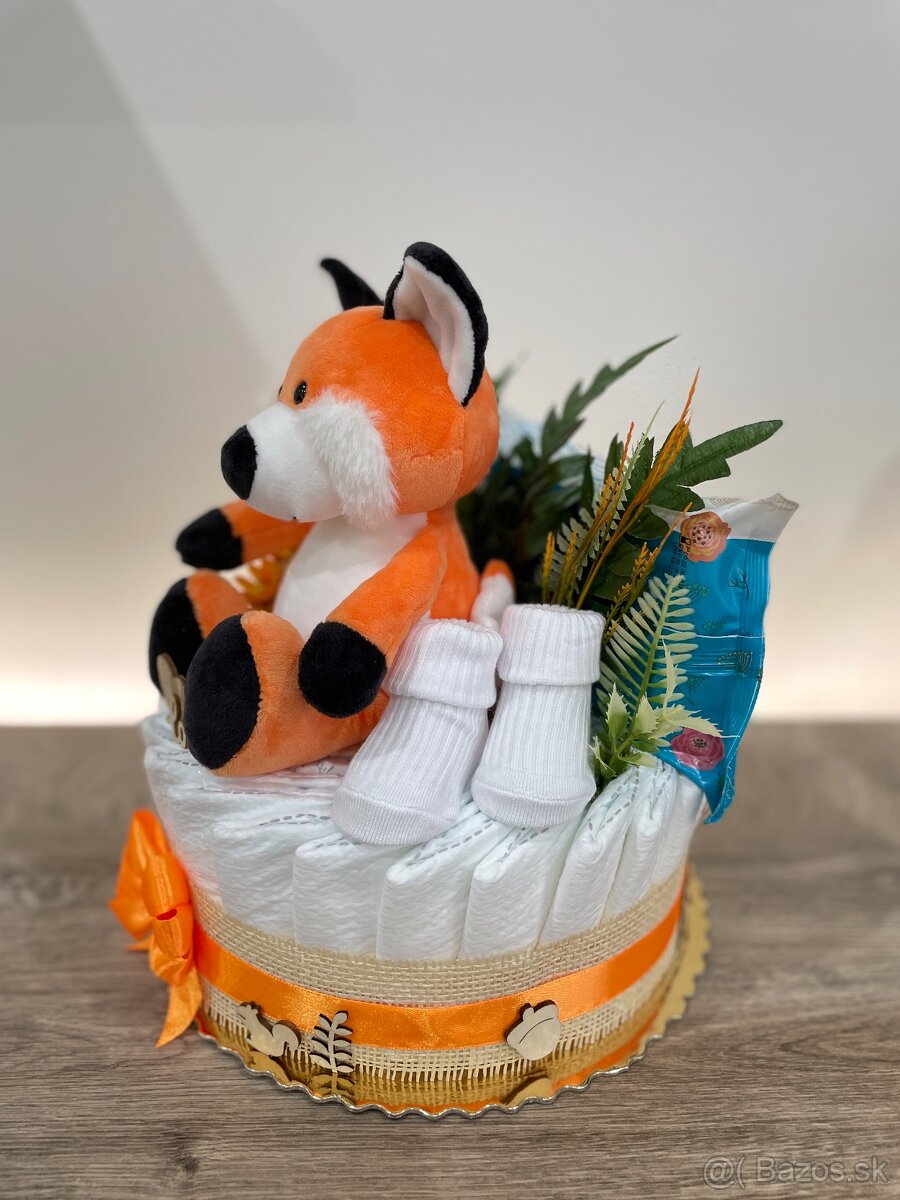 Plienková torta Líštička (lesné zvieratká) - 4