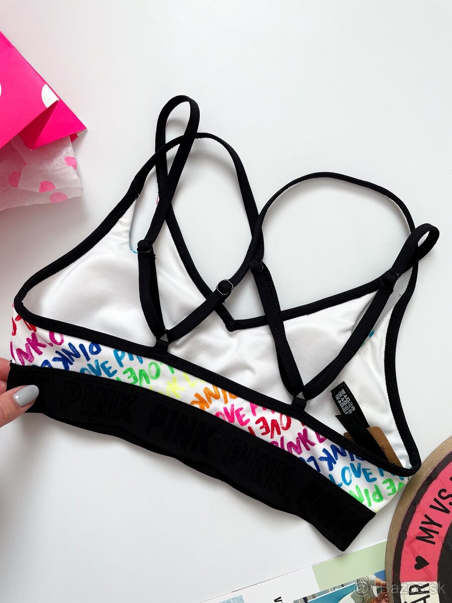 Victoria’s Secret Pink duhova farebna športova podprsenka - 4