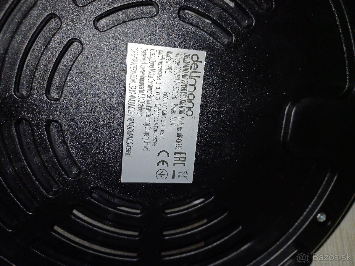 Predám fritézu Delimano ayir fryer deluxe noir - 4