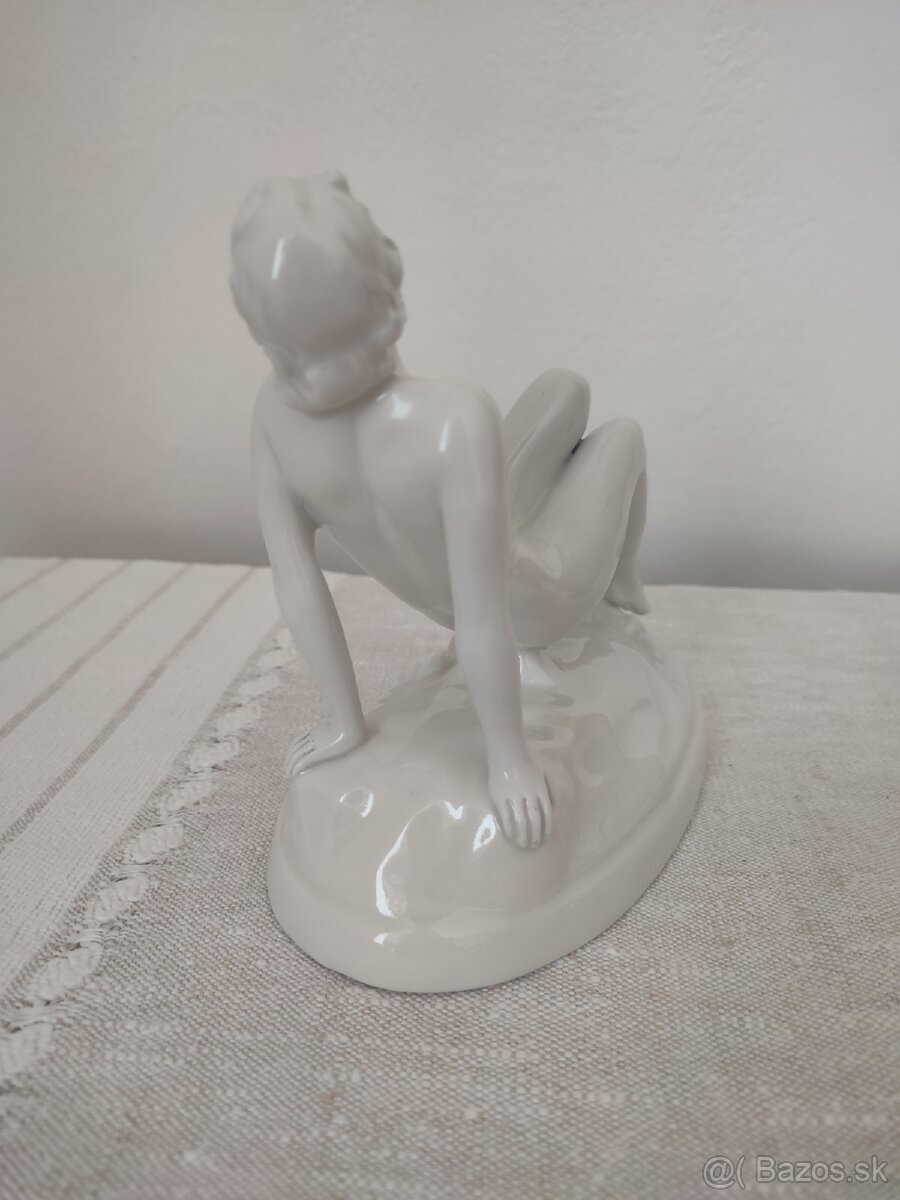 Royal dux akt žena Strobach porcelánová soška - 4