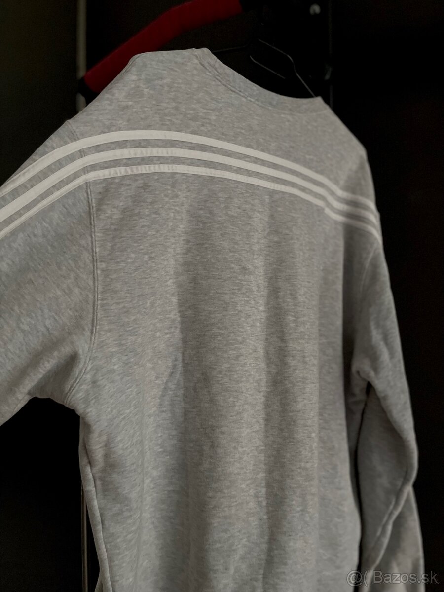 Sivá pánska mikina Adidas vo veľkosti XL - 4