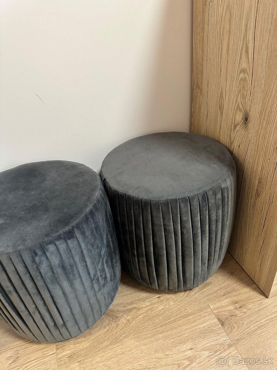 Sivé taburetky 2ks - 4