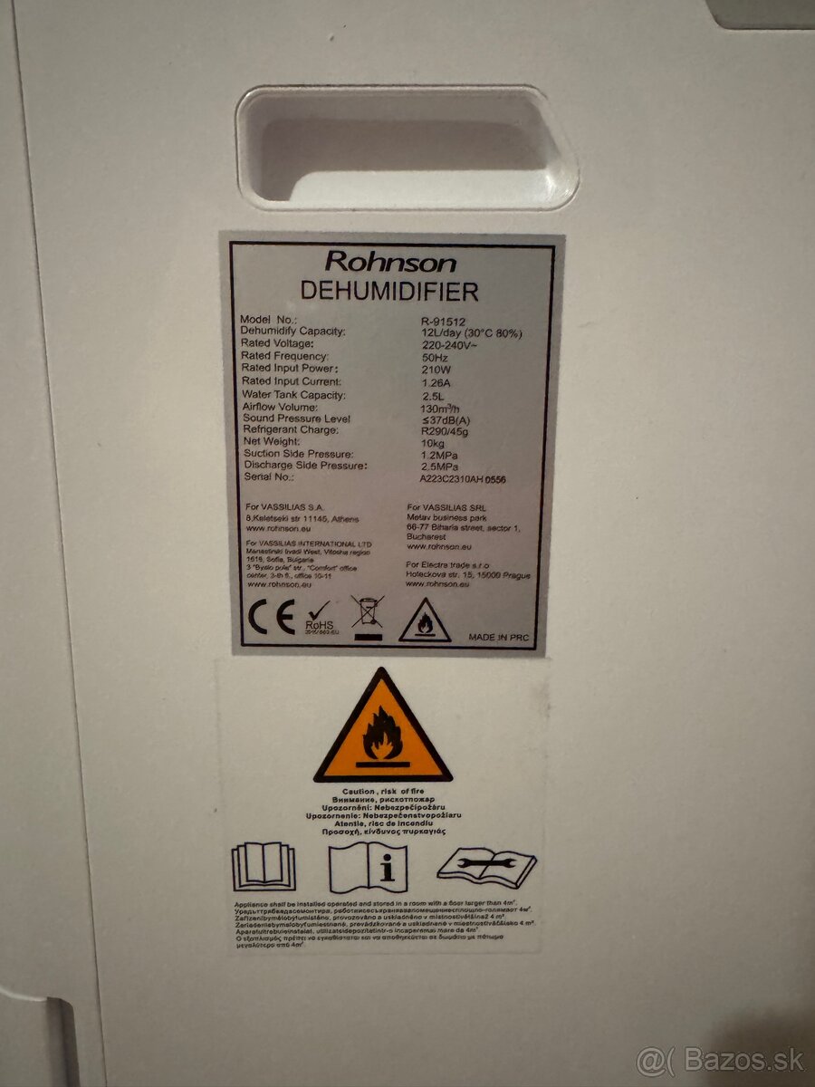 Odvlhčovač Rohnson - 4