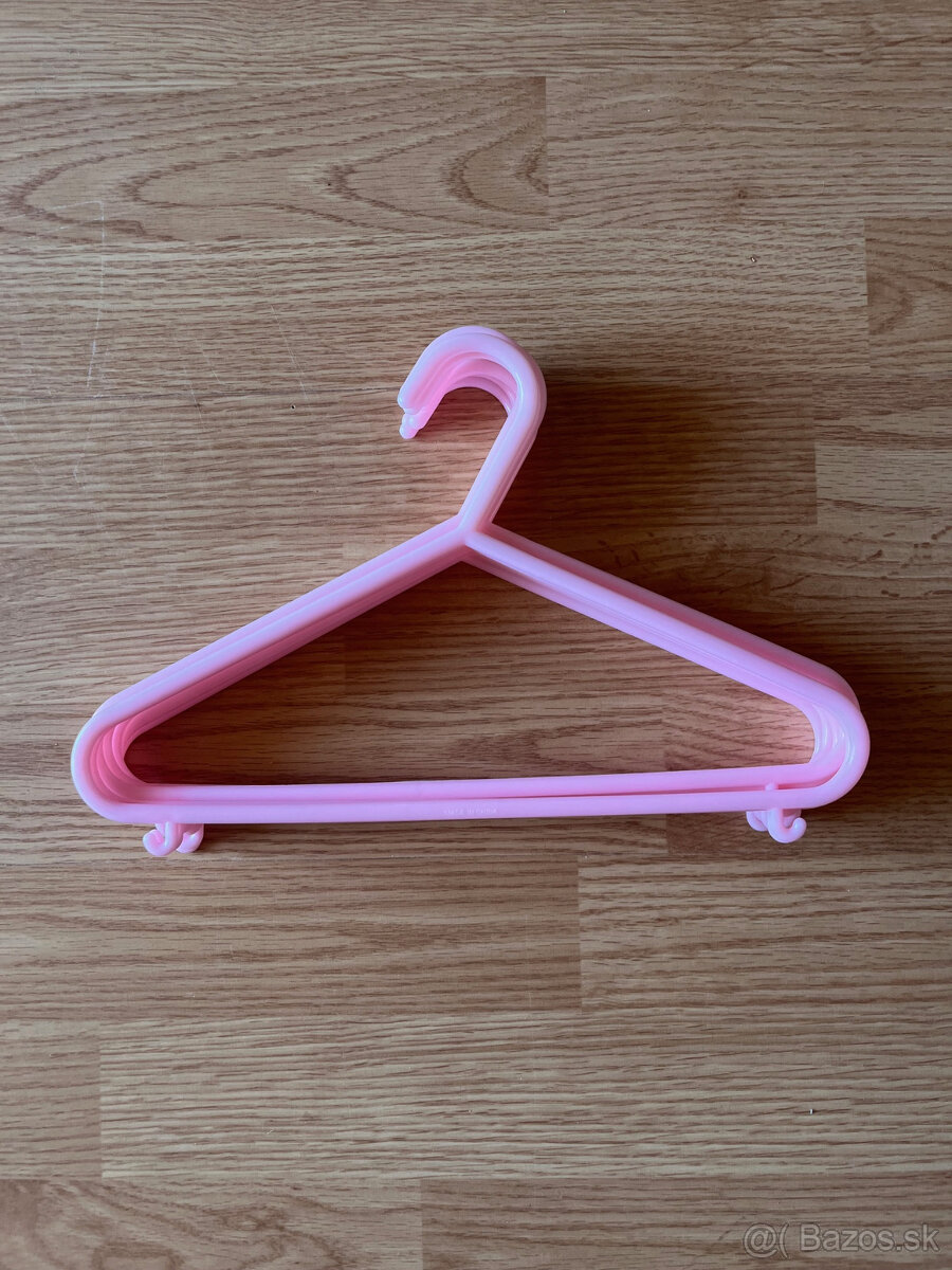 Detské ružové vešiaky - 8 ks - 4