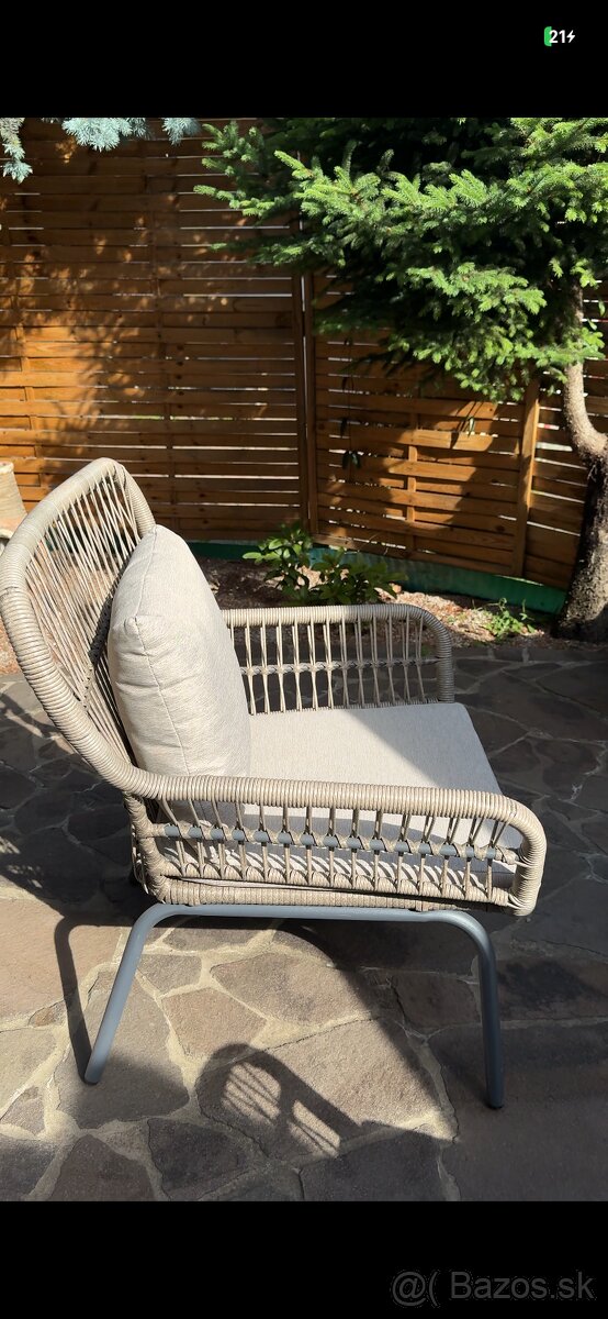 Ratanová sedačka James s kreslami - 4