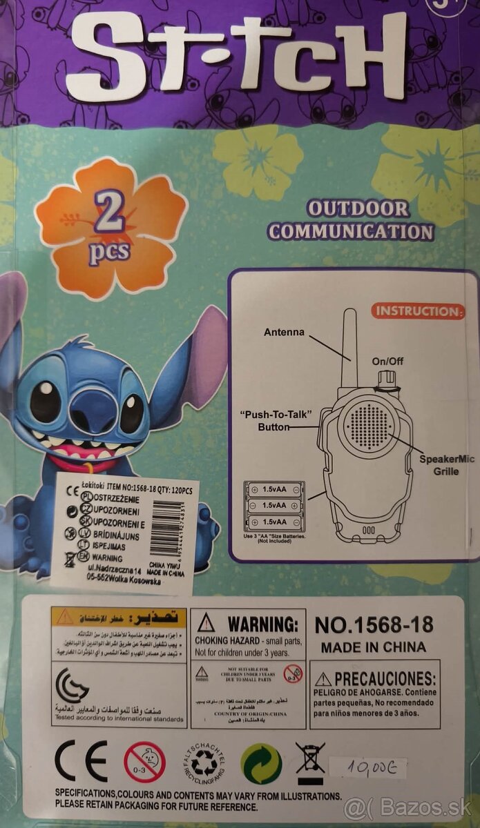 Stitch alebo Spiderman detské vysielačky - 4