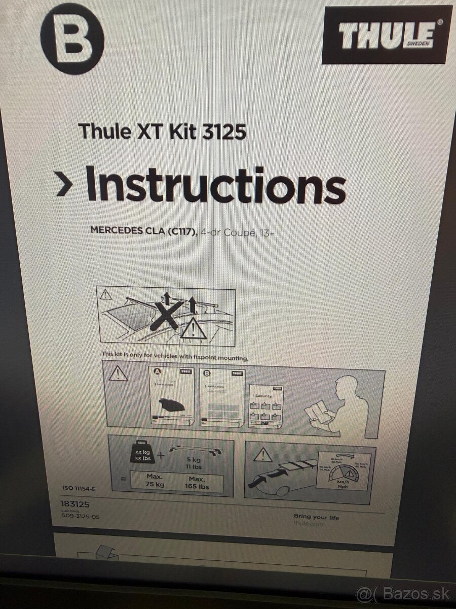 Thule strešný nosič / Mercedes CLA - 4