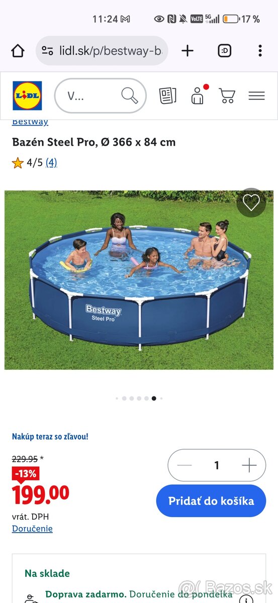 Bazén Bestway steel pro 366cm/84cm - 4