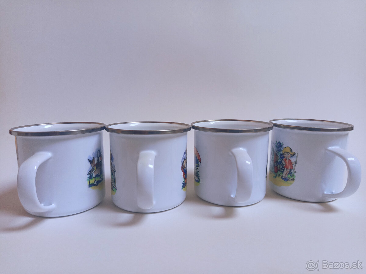 Smaltované hrnčeky s retro obrázkami - 4