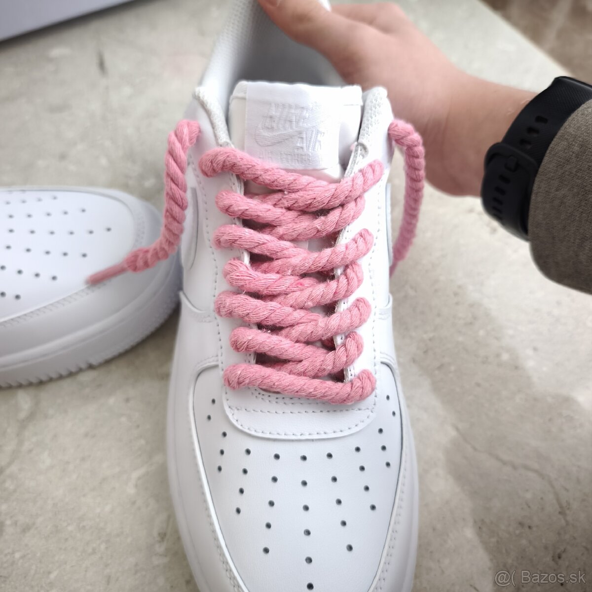 Custom AF1 Pink Rope Laces - 4
