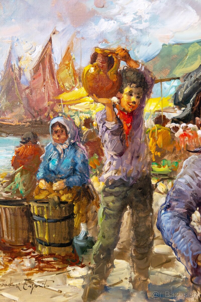 Trh , N.S.Esposito, olej na plátne, 800 × 600 mm - 4